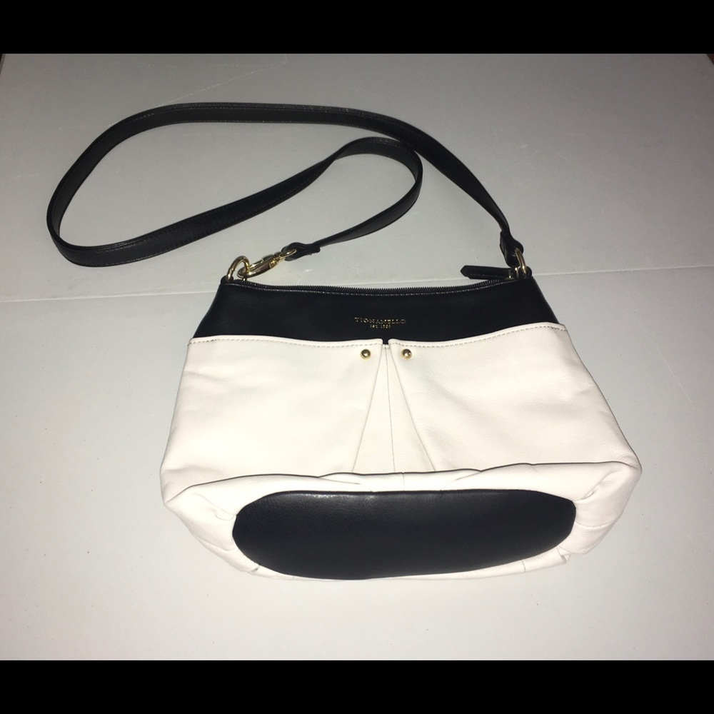 Tignanello Leather Cream and Black Purse